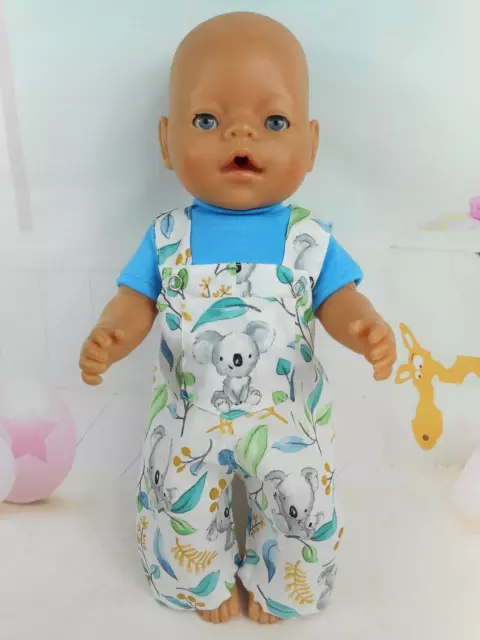Dolls clothes for 17"BABY BORN BOY/16" CABBAGE PATCH KIDS DOLL~KOALA OVERALL~TOP