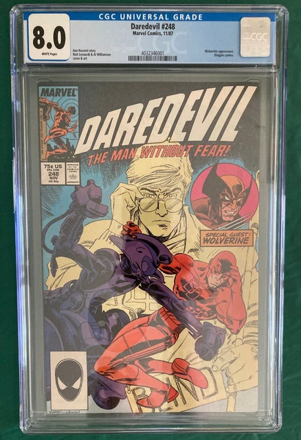 Daredevil #248 Marvel Comics CGC 8.0 - Wolverine appearance Kingpin Cameo Nice!