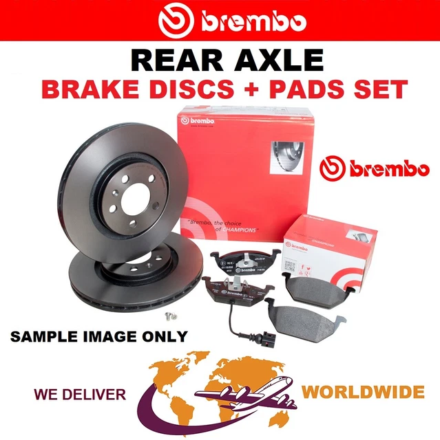 BREMBO REAR AXLE BRAKE DISCS + PADS SET for PEUGEOT 308 1.6 GTi 2010 ...