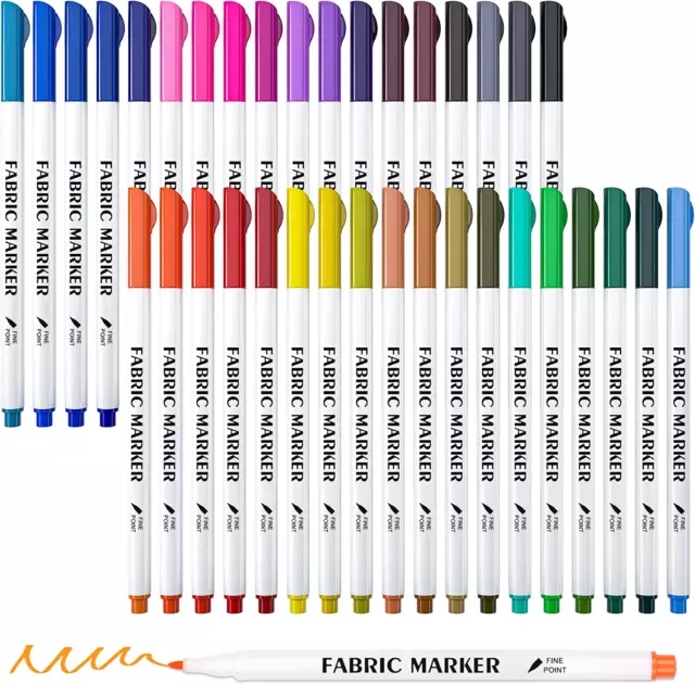 Marcadores de Tela Boligrágrafos de Tela Permanentes de 36 Colores Escribir Pintura 2
