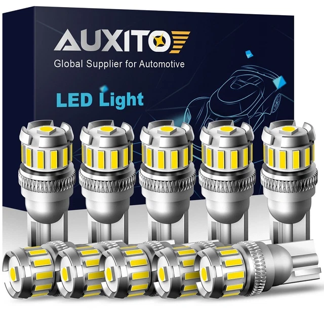 10X 6500K 2825 168 194 T10 921 Interior License Plate Parking LED Light Bulb 2F