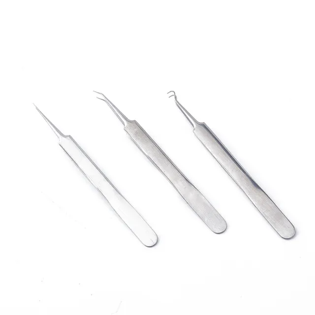 Needle Tweezers Blackhead Pimples Removal Pointed Bend Head Face Care Tools~HQ