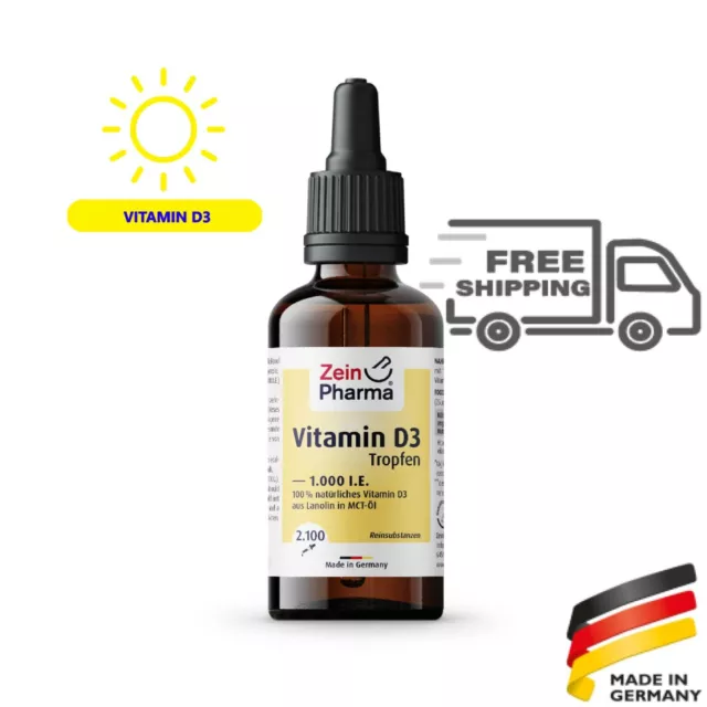 VITAMIN D3 1000 IU Drops Oil form liquid form  ZEINPHARMA Chlidren Adults