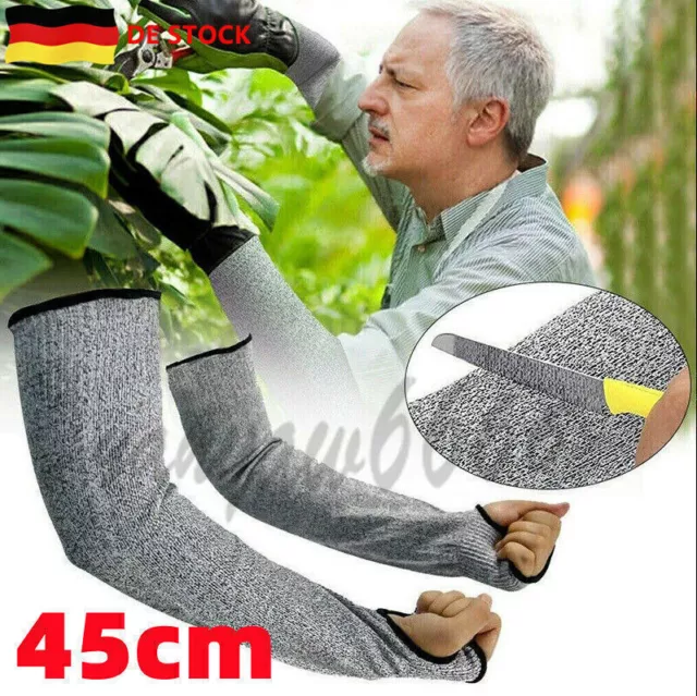 1 Paar Armschutz Sleeve Anti-Schnitt Arbeitshandschuhe Garten Arm Guard NEU D8O7