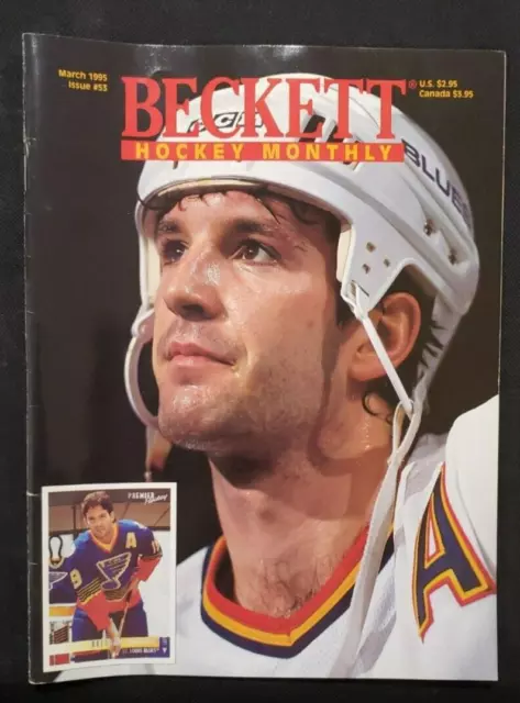Beckett Hockey Monthly Magazine Price Guide March 1995 Brendan Shanahan Blues