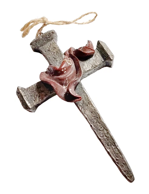Rustic Spike Nails Wall Cross