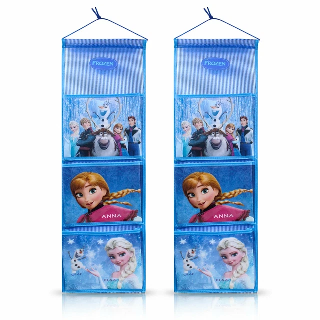 Finex 2 pcs Set Frozen Elsa Anna Olaf Blue Wall Door Closet Hanging Storage Bag