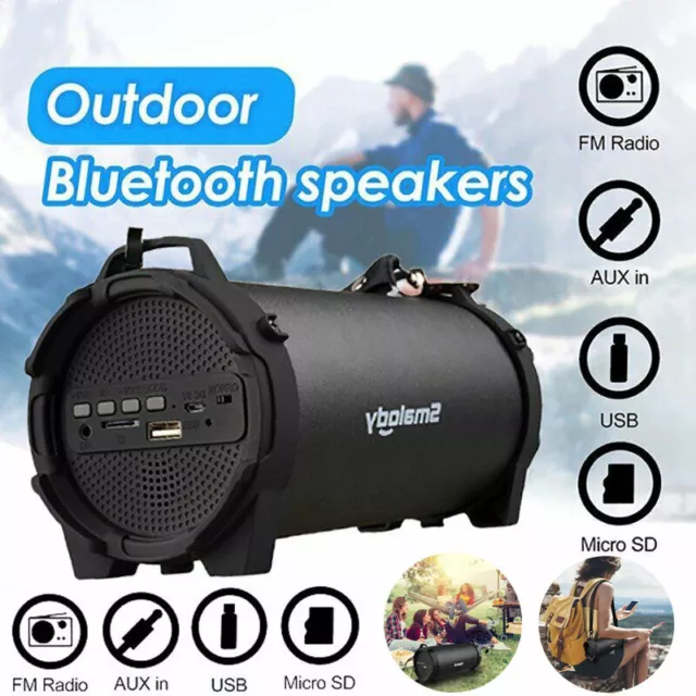 LOUD BLUETOOTH SPEAKER Portable Wireless Boombox Aux Rechargeable Stereo System