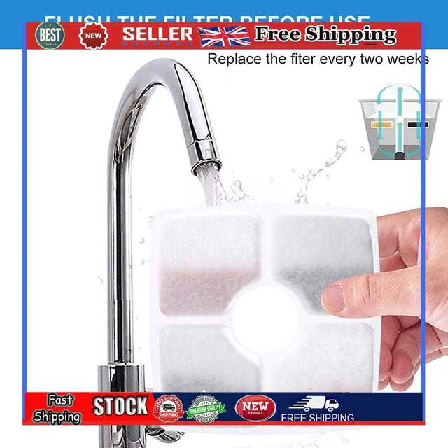 Filtro dispensador de fuentes para mascotas filtro de carbono activado de repuesto (8 piezas)