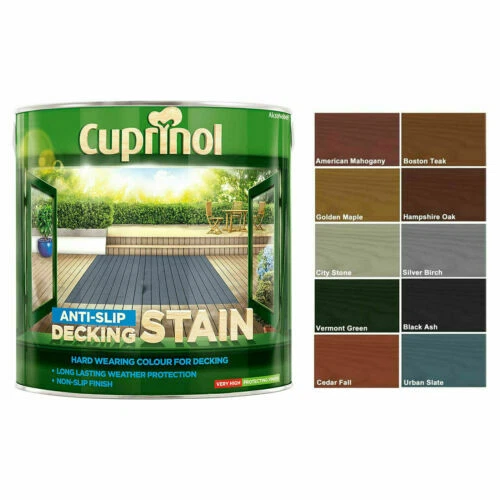 Cuprinol 2.5L Anti Slip Decking Stain - American Mahogany