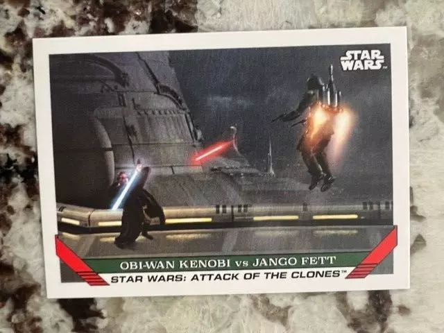 2023 TOPPS TBT SET 27 THROWBACK THURSDAY STAR WARS 1977 KENOBI vs FETT #81