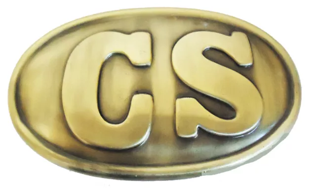 American Civil War ACW Confederate Enlisted CS Lettered Belt Buckle 8x5cms