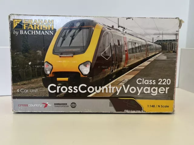 Graham Farish 371-678 N Gauge Class 220 Cross Country 4 Car Unit
