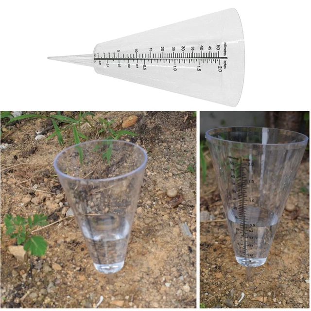 CONE RAIN GAUGE Measurement Ground Precipitation Garden Rainfall