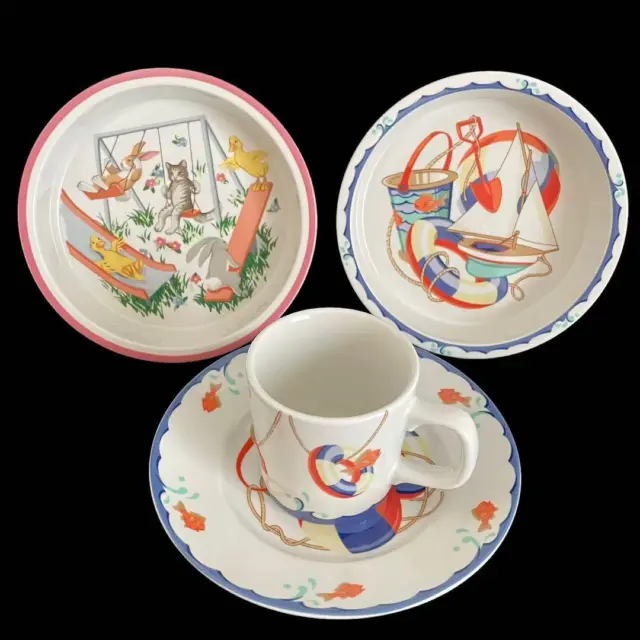 Tiffany & Co. Authentic Baby Tableware 4 pcs set Ceramic Mug Deep dish Plate