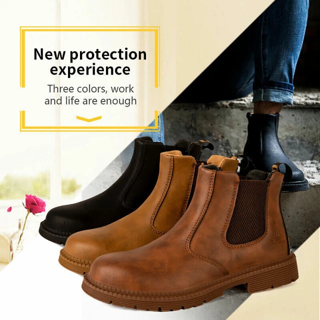 Rutschfeste Sohle S3 Sicherheitsstiefel – Seitenzip, Schwarz, Größe 44 Amblers Safety FS008