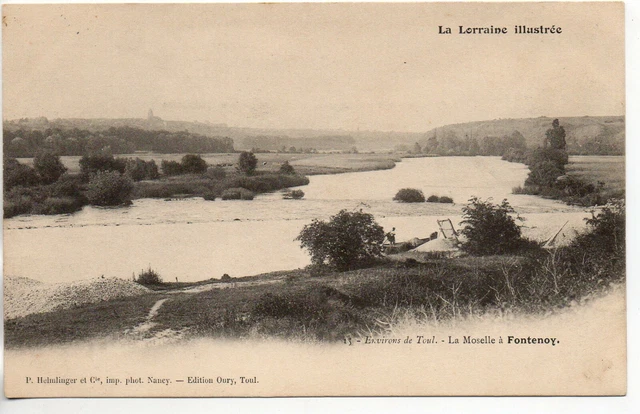 FONTENOY SUR MOSELLE - Meurthe et Moselle - CPA 54 - la Moselle