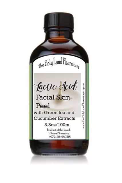 LACTIC ACID MD GRADE CHEMICAL PEEL with Green tea  Extract   20%- 80% 100ml