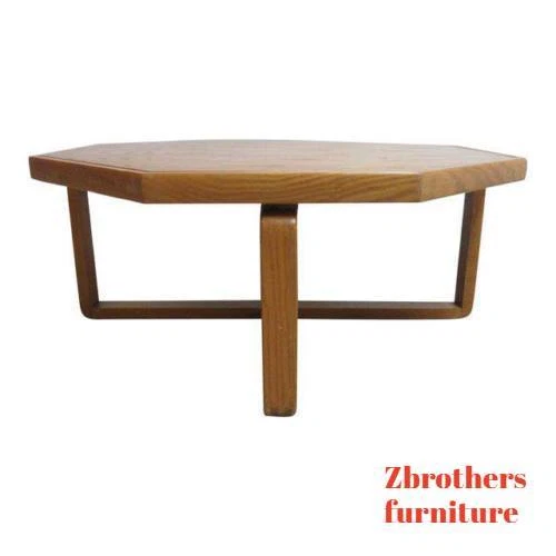 Vintage Mid Century Lane X Base Octagon Floating Coffee Table Vintage Mid Century Lane X Base Octagon Floating Coffee Table