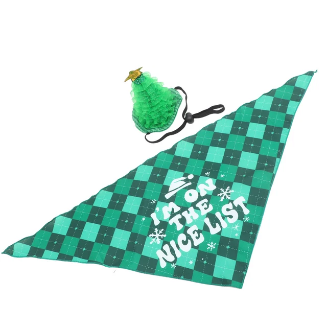 1 Juego Mascota Gorro de Navidad y Bandana, Cabecero Ligero Perro,