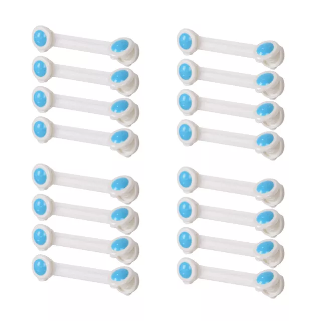 16X Child Kids Baby Safety Drawer Door Lock Cupboard Cabinet Toilet Adhesive