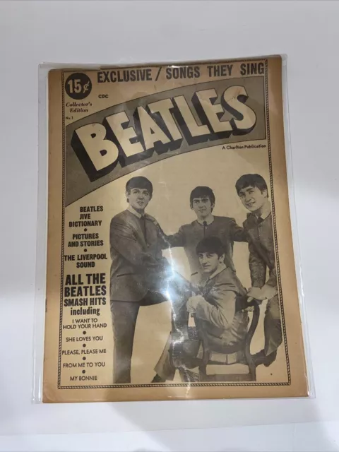 Beatles 1964 Charlton Publication Magazine Collectors Ed No 1 Songs