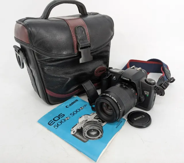 Cámara fotográfica Canon EOS 500 N - SLR con zoom Canon 80 - 200 m y bolsa oficial