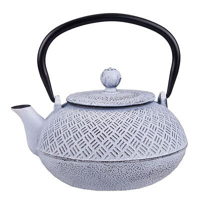 100% Genuine! D.LINE Large Cast Iron Tea Pot 800ml Parquetry White!