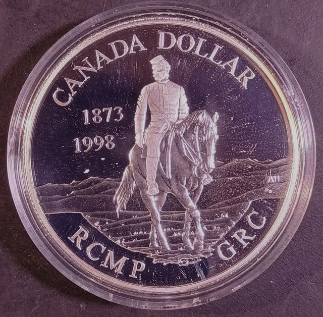 1998 カナダ銀ドル プルーフ RCMP 125 周年記念 1998 CANADA SILVER Proof 125 Anniversary of RCMP $48.11