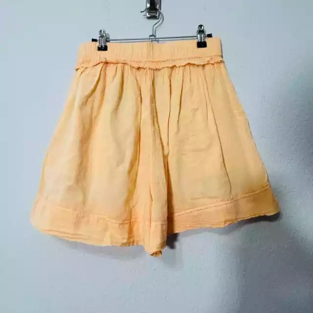 NEW FREE PEOPLE Heating Up Woven Boxer Shorts Orange Yellow Size Medium ...