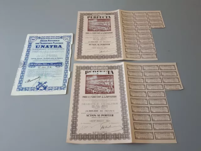 part sociale Union des transports fluviaux UNATRA et PERFECTA 1944