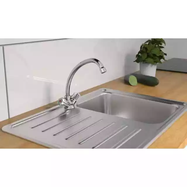 Grifo mezclador de lavabo bimando BRILLANT cromado SCHÜTTE vidaXL