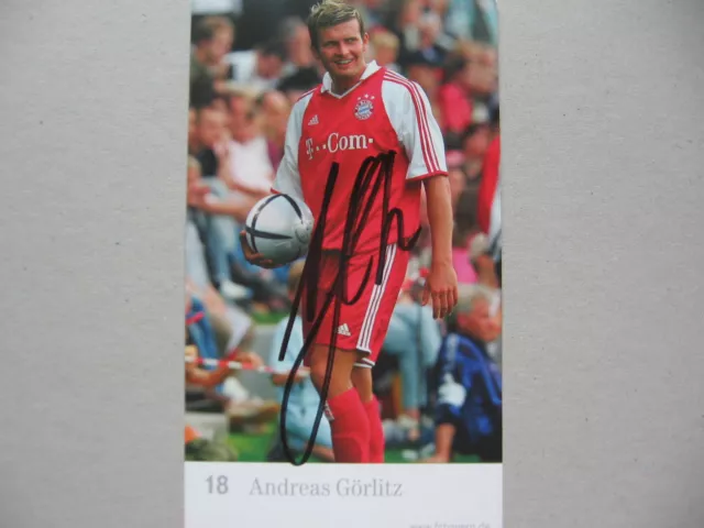 ANDREAS GÖRLITZ FC Bayern München signed Autogrammkarte 9x15,5 autograph
