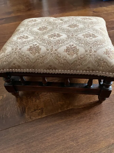 Antique Wooden Decorative Footstool