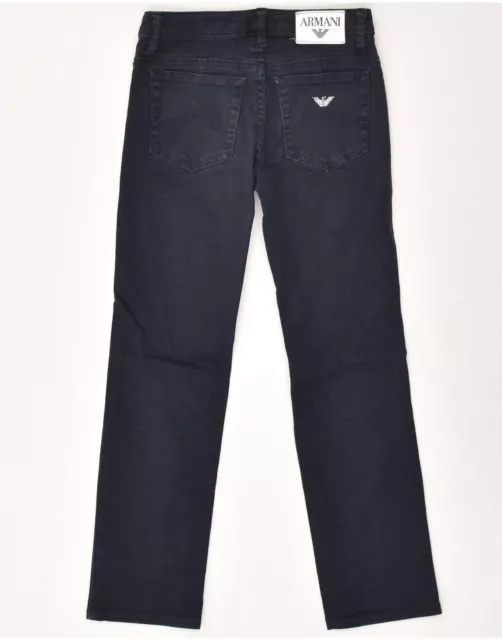 Jeans sottili ARMANI JUNIOR ragazzi 6-7 anni W20 L20 blu navy cotone AO54 2