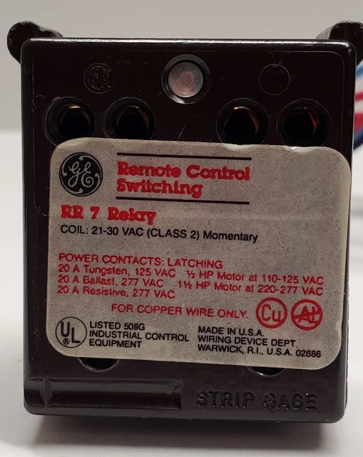 GE REMOTE CONTROL SWITCHING RR7 Relay coil 2030 VAC 35.00 PicClick