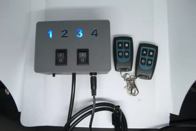Customizable Wireless Neptune Apex Breakout Box w/ 2 RF Remotes + LED Indicators