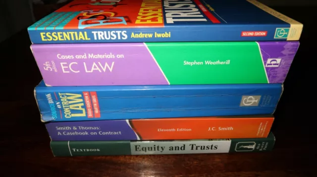 Set Collection 5 Law Old Legal Uni Text Books Contract Casebook Equity Trusts EC