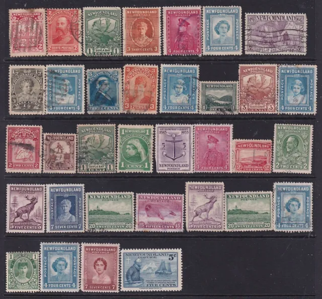 NEWFOUNDLAND....  Collection of 33 mint or used stamps