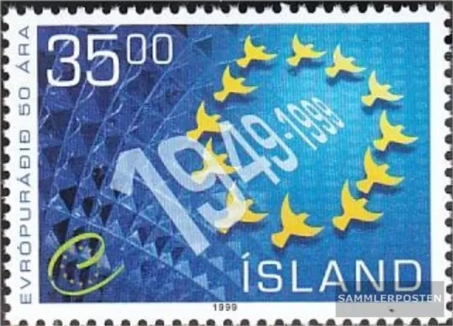 Island 912 (kompl.Ausg.) postfrisch 1999 50 Jahre Europarat