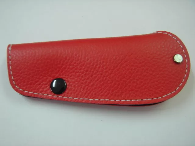Porsche 993 997 Key Remote Fob Glove Cover Red Leather With White Suture No.1