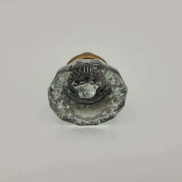 Door Knob Crystal 12 Point Antique Victorian Reclaimed Salvage Hardware