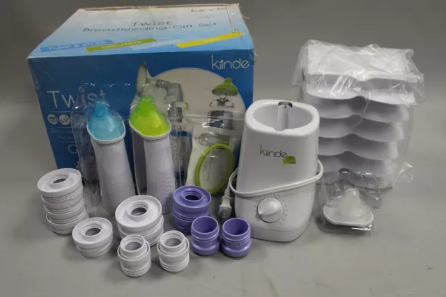 Kinde Twist Breast Milk Collection, Storage, Preparatio, & Feeding Gift Set -New