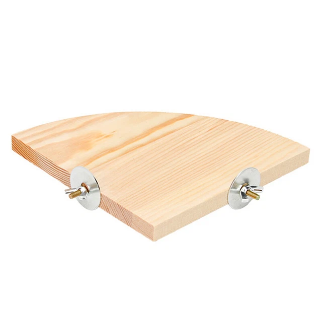 1 pz portapiattaforma legno pappagallo animale domestico pappagallo giocattolo ramo criceto Perc*t~