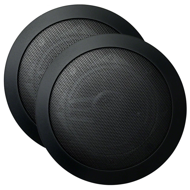 Altavoces redondos de ducha de vapor Mr Steam MSSPEAKERSRD musicoterapia negros - conjunto de 2