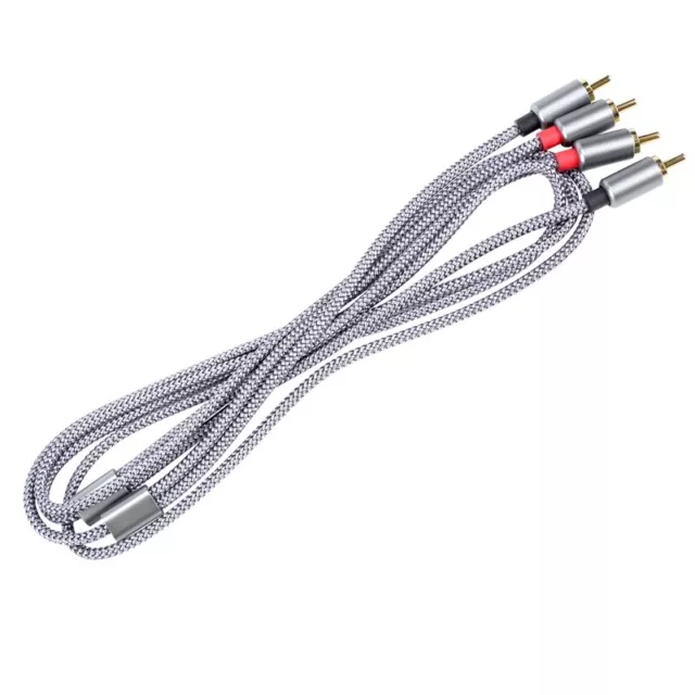 3X Gold-Plated] 2RCA Male to 2RCA Male Stereo Audio Cable for Home Theater Y4S7)