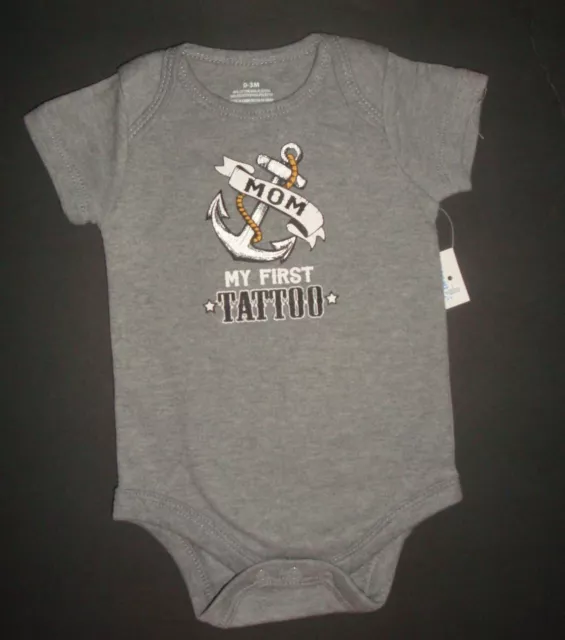 Infant Boys  "My First Tattoo" Bodysuit/Creeper  Sizes 0/3 Thru 12 Months Nwt