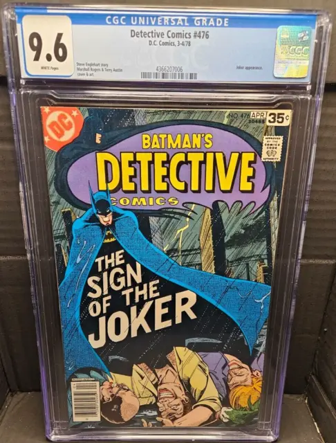 Detective 476  CGC 9.6  'The Sign Of The Joker'   DC 1978  Rogers & Austin art