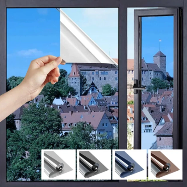 thumbnail image 2 of No-Glue Static Cling Privacy Window Film - One Way Mirror, UV Protection, Reflective (PVC) 2 of 3