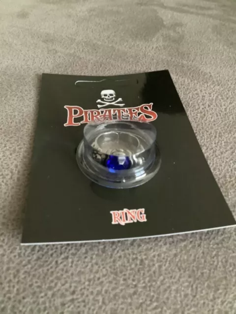 Pirate Silver Pewter Gem Ring  -  Fancy Dress Captain Jack Sparrow